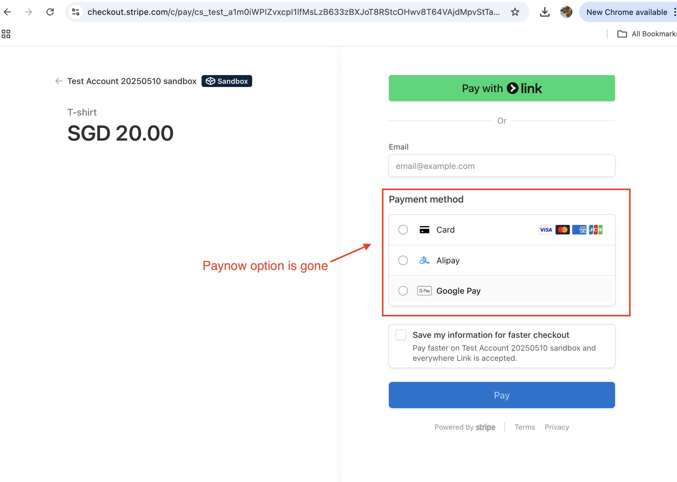 paynow is gone